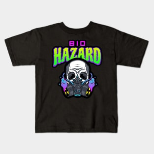 Apocalypse Bio Hazard Skull Purple Haze Kids T-Shirt